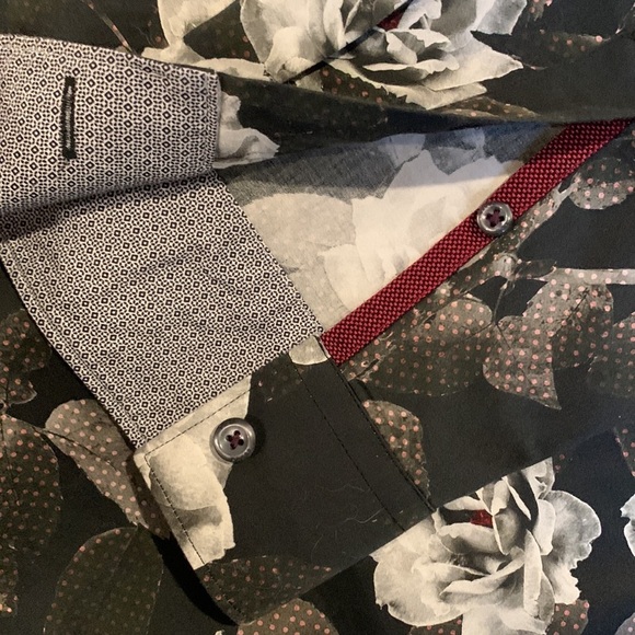 Ted Baker Famaize Fit Leaf Casual Shirt - Picture 5 of 6